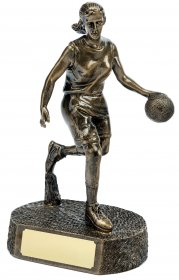 Basketball Resin Trophy Female 22.5cm