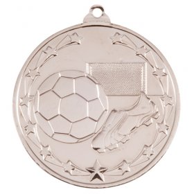 Starboot Economy Football Medal 50mm - Gold, Silver & Bronze