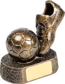 Football Resin Trophy Boot & Ball 12.5cm