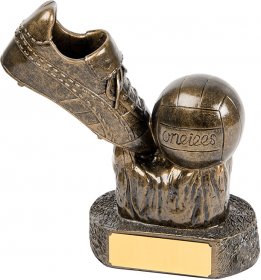 Gaelic Football Resin Boot & Ball Trophy 18cm