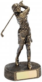 Golf Resin Trophy Female 24.5cm