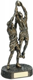 Rugby Resin Trophy Double Male 35.5cm