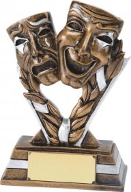 Drama Masks Resin Trophy - 2 Sizes