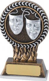Drama Masks Resin Trophy 12.5cm