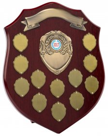 Perpetual Shield with 12 Record Shields 30.5cm