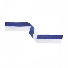Medal Ribbon Blue & White 22mm wide with clip