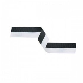 Medal Ribbon Black & White 22mm wide with clip