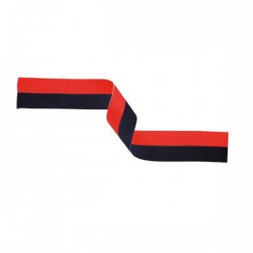 Medal Ribbon Black & Red 22mm wide with clip