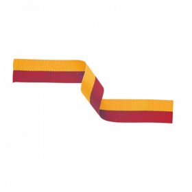 Medal Ribbon Red & Yellow 22mm wide with clip