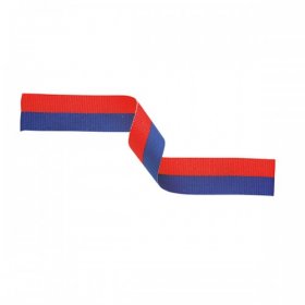 Medal Ribbon Blue & Red 22mm wide with clip