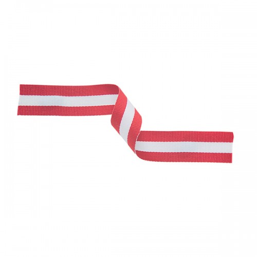 Medal Ribbon Red, White & Red 22mm wide with clip - Trophies Online ...