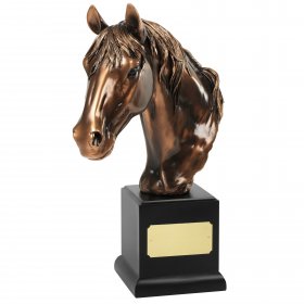 Large Bronze Plated Horse Head Award
