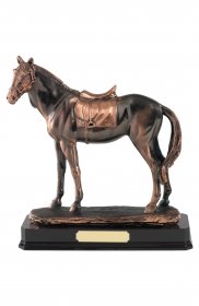 Antique Copper Plated Horse Figure Award