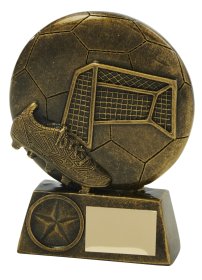 Football Boot, Ball & Net Trophy - 2 Sizes