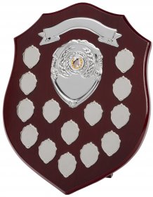 Perpetual Shield with 14 Record Shields 35.5cm
