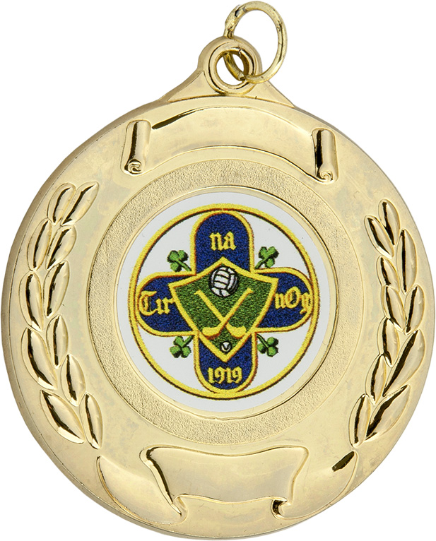 Gold, Silver Football Laurel 50mm Medal with Case & FREE Engraving 