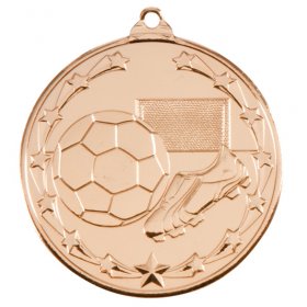 Starboot Economy Football Medal 50mm - Gold, Silver & Bronze