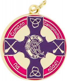 Enamel Camogie Medal 38mm - Gold & Silver 