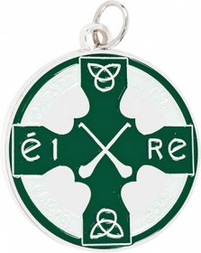 Enamel Hurling Medal Green 38mm - Gold & Silver 