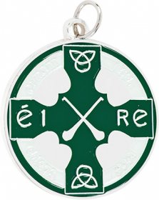 Enamel Hurling Medal Green 38mm - Gold & Silver 