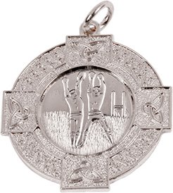 Gaelic Football Medal Male 33mm - Gold & Silver 