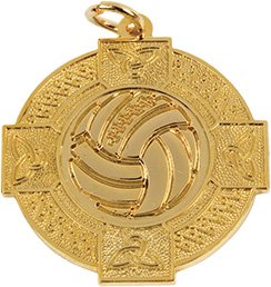 Gaelic Football Medal 33mm - Gold & Silver 