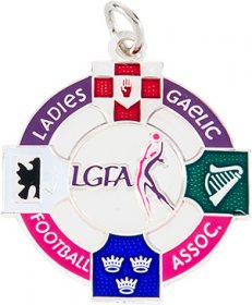 Ladies Gaelic Football Medal 33mm - Gold & Silver