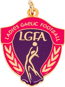 Ladies Gaelic Football Medal 35mm - Gold & Silver