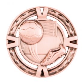 3D Football Medal 60mm - Antique Gold, Antique Silver & Antique Bronze