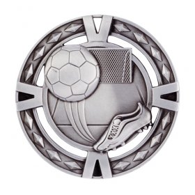 3D Football Medal 60mm - Antique Gold, Antique Silver & Antique Bronze