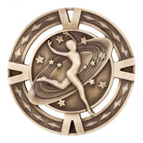 3D Dancing Medal 60mm - Antique Gold, Antique Silver & Antique Bronze