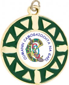 Green Enamel Medal 50mm - Gold, Silver & Bronze