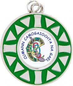 Green Enamel Medal 50mm - Gold, Silver & Bronze