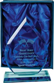 Jade Glass Pointed Plaque - 3 Sizes