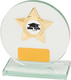 Round Glass Trophy with Base - 3 Sizes