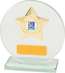 Round Glass Trophy with Base - 3 Sizes