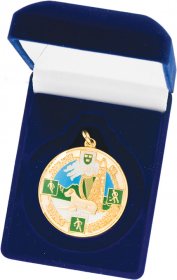 Medal Box Blue Velvet - 38mm/50mm Recess