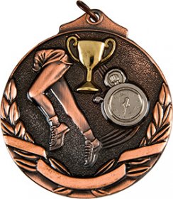 3D Athletics Medal 50mm - Antique Gold, Antique Silver & Antique Bronze