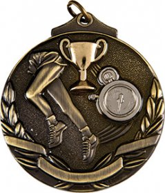 3D Athletics Medal 50mm - Antique Gold, Antique Silver & Antique Bronze