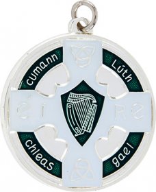 GAA Logo Enamel Medal 38mm - Gold & Silver 