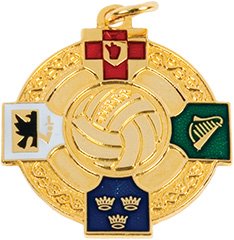 Gaelic Football Medal 33mm - Gold & Silver