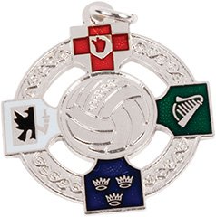 Gaelic Football Medal Pierced 33mm - Gold & Silver