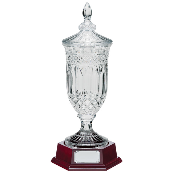 Crystal Vase with Lid & Base 53cm Trophies Online Ireland Online