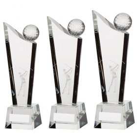 Crystal Golf Trophy - 3 Sizes