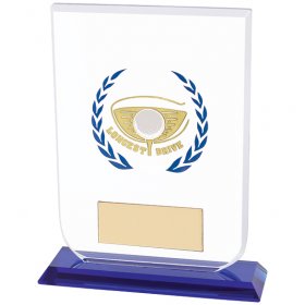 Golf Glass Plaque - Longest Drive - 16cm