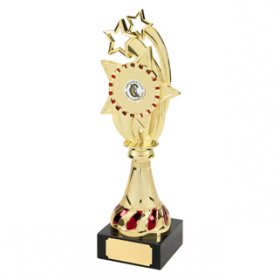 Multisport Gold & Red Star Trophy on Marble Base - 3 Sizes