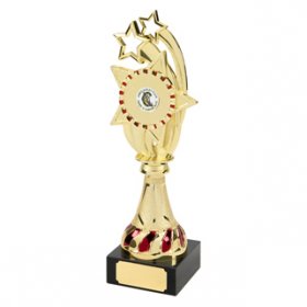 Multisport Gold & Red Star Trophy on Marble Base - 3 Sizes