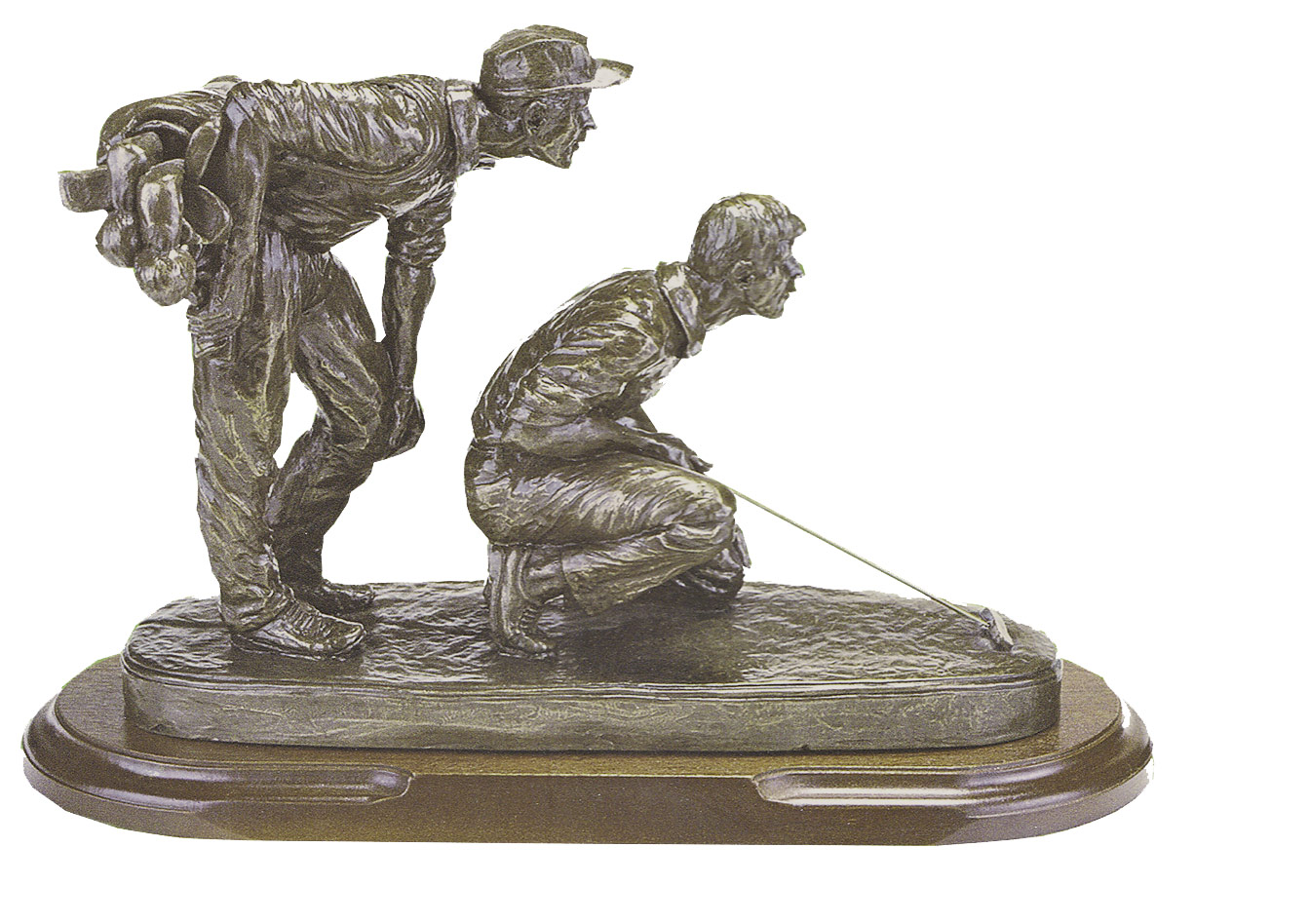 Bronze Golfer and Caddy Trophy 30cm Trophies Online Ireland Online