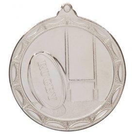 Cascade Economy Rugby Medal 50mm - Gold, Silver & Bronze