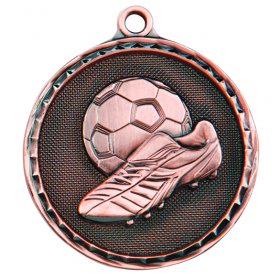Power Boot Football Medal 50mm - Antique Gold, Antique Silver & Antique Bronze